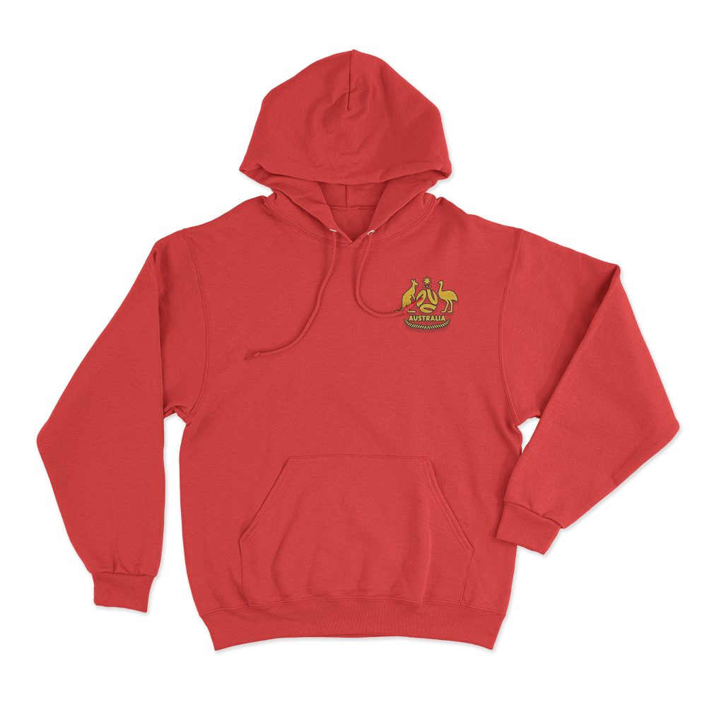 FOOTBALL AUSTRALIA CREST Unisex Hoodie Red FOOTBALL AUSTRALIA CREST Unisex Hoodie Red