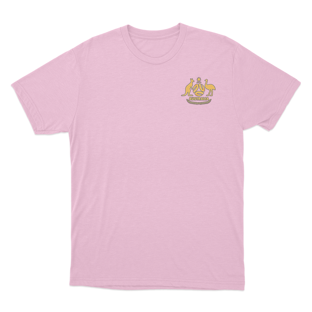 FOOTBALL AUSTRALIA CREST Unisex T Shirt Pink FOOTBALL AUSTRALIA CREST Unisex T Shirt Pink