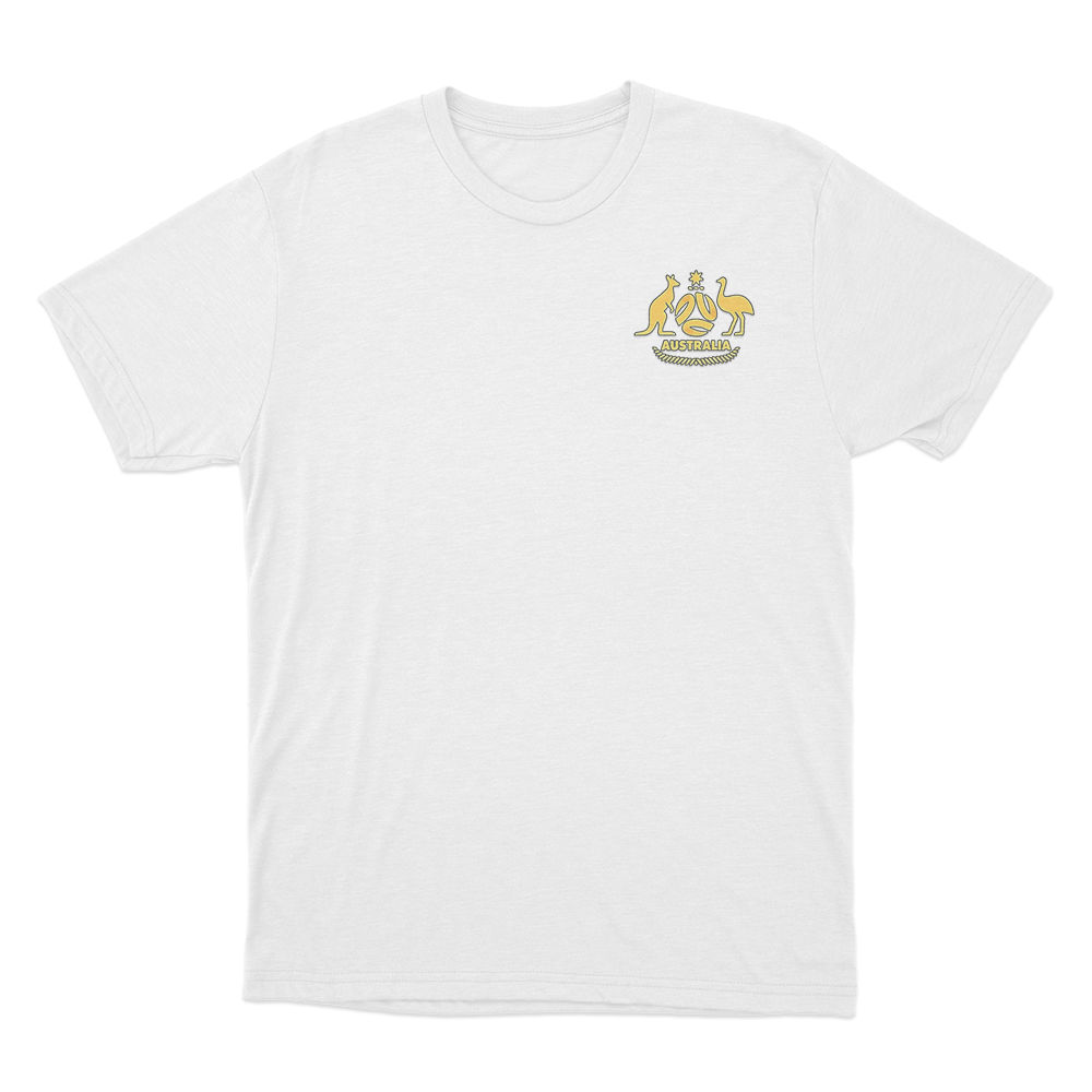 FOOTBALL AUSTRALIA CREST Unisex T Shirt White FOOTBALL AUSTRALIA CREST Unisex T Shirt White