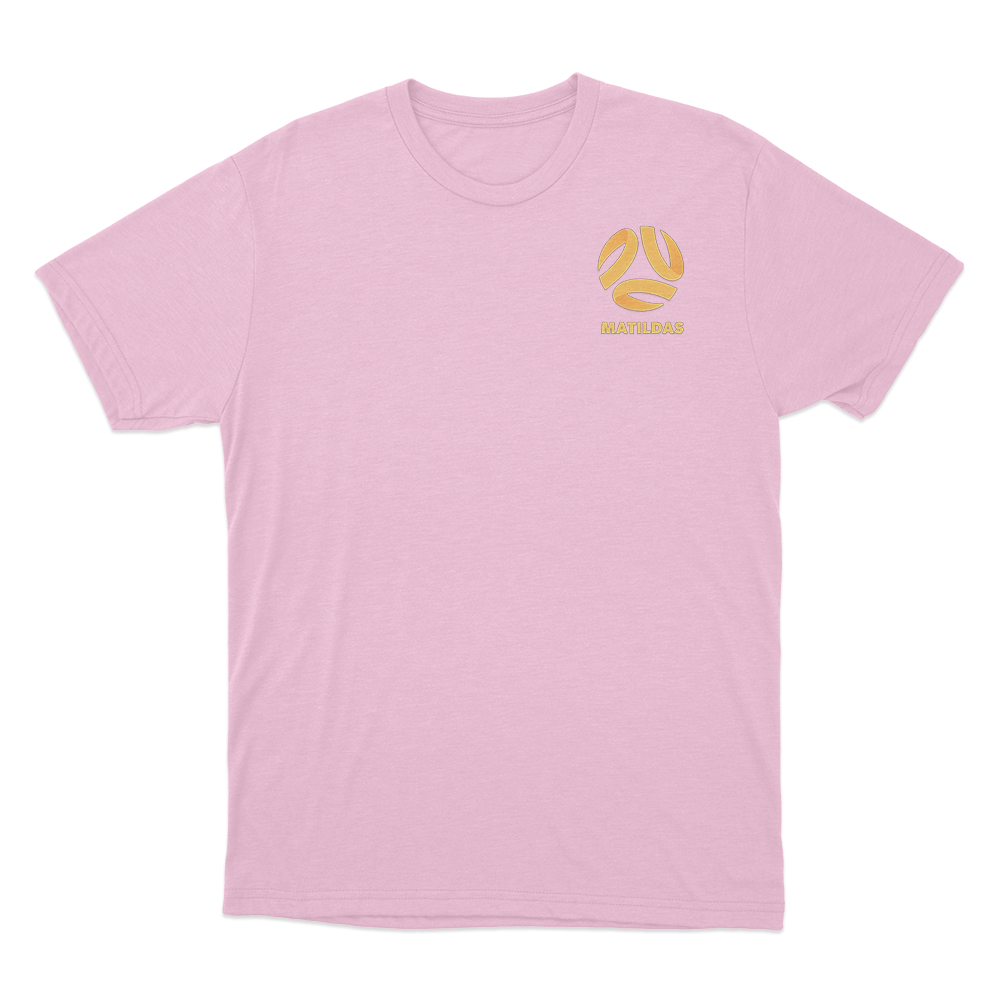 MATILDAS GOLD Logo Unisex T Shirt Pink MATILDAS GOLD Logo Unisex T Shirt Pink