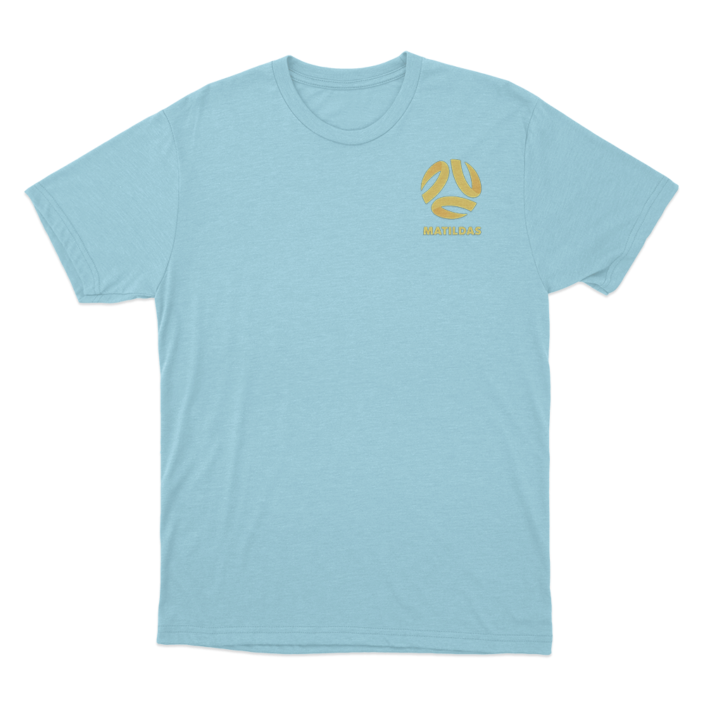 MATILDAS GOLD Logo Unisex T Shirt Sky Blue MATILDAS GOLD Logo Unisex T Shirt Sky Blue