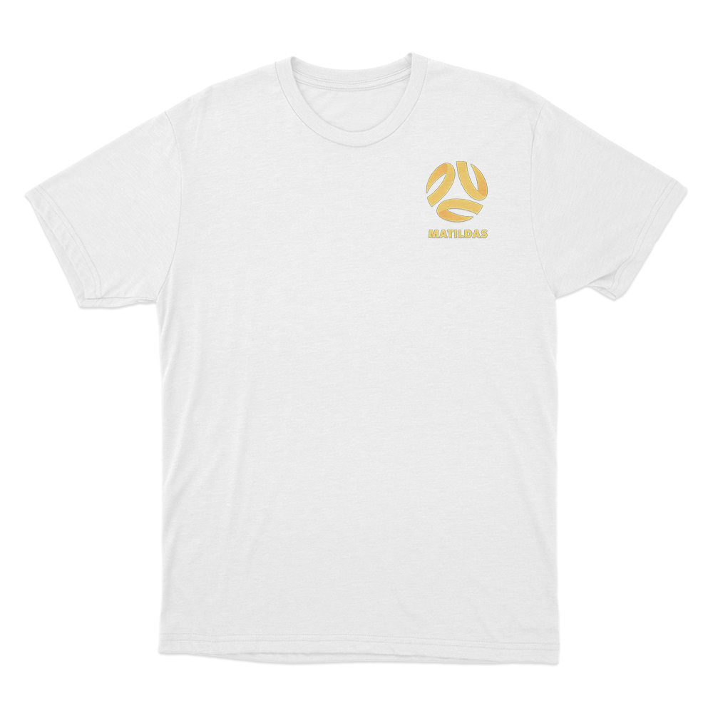 MATILDAS GOLD Logo Unisex T Shirt White MATILDAS GOLD Logo Unisex T Shirt White