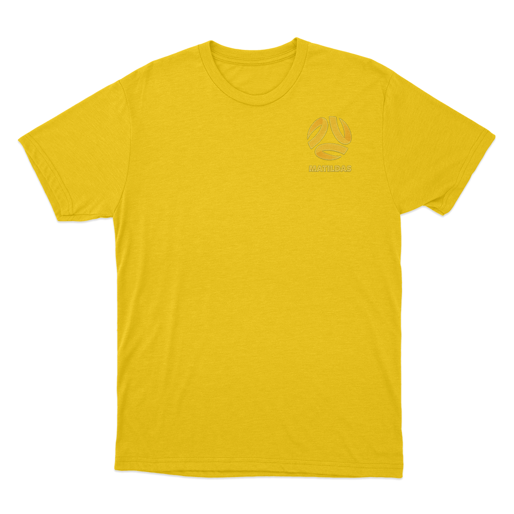 MATILDAS GOLD Logo Unisex T Shirt Yellow MATILDAS GOLD Logo Unisex T Shirt Yellow