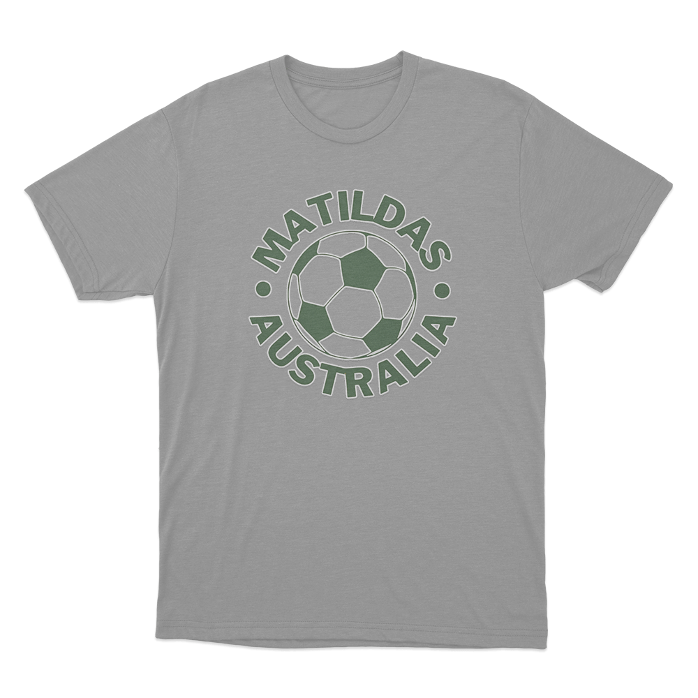 MATILDAS SOCCER CREST Unisex T Shirt Grey MATILDAS SOCCER CREST Unisex T Shirt Grey