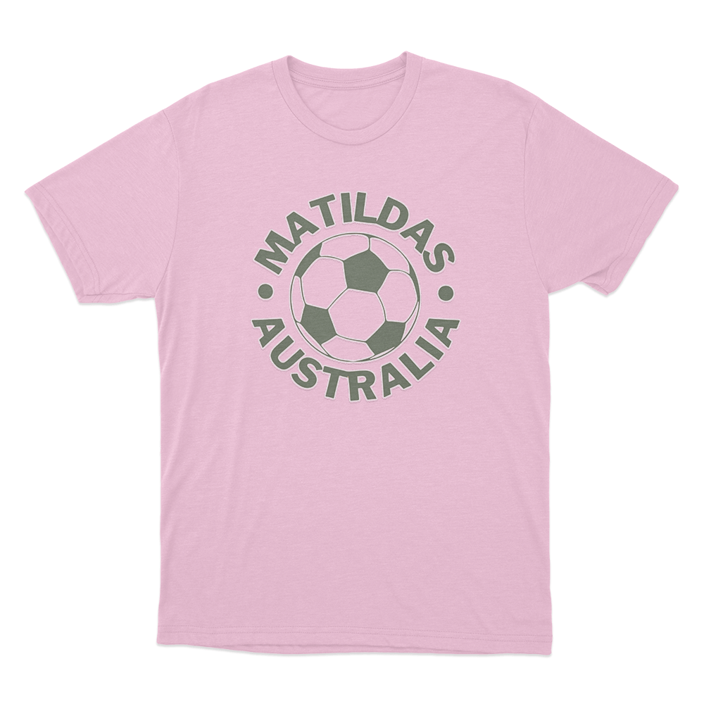 MATILDAS SOCCER CREST Unisex T Shirt Pink MATILDAS SOCCER CREST Unisex T Shirt Pink
