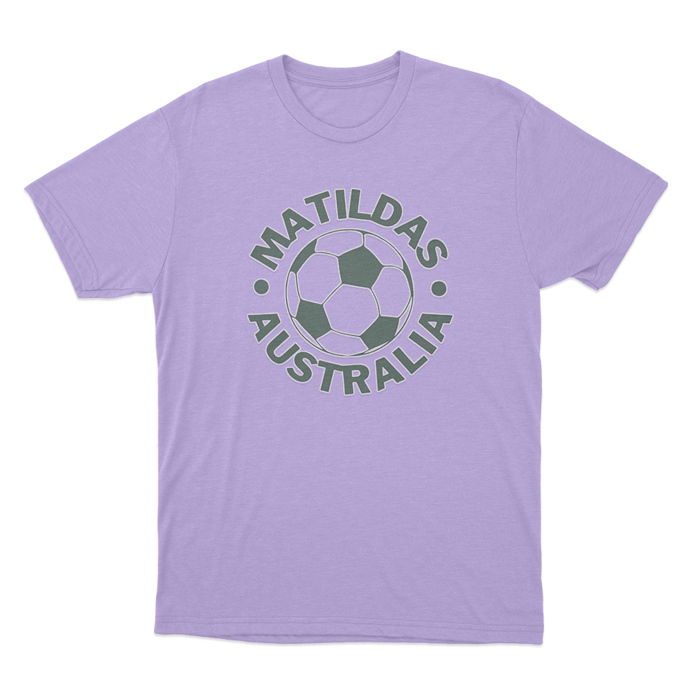 MATILDAS SOCCER CREST Unisex T Shirt Purple MATILDAS SOCCER CREST Unisex T Shirt Purple