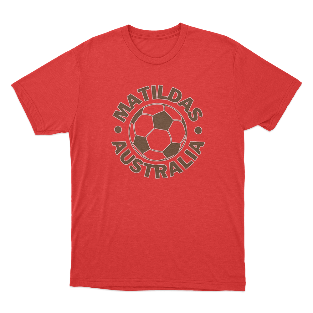 MATILDAS SOCCER CREST Unisex T Shirt Red MATILDAS SOCCER CREST Unisex T Shirt Red