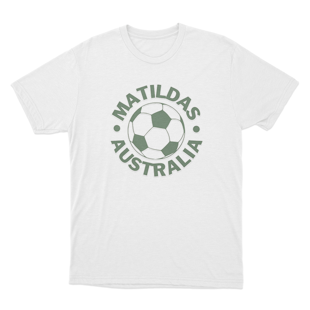 MATILDAS SOCCER CREST Unisex T Shirt White MATILDAS SOCCER CREST Unisex T Shirt White